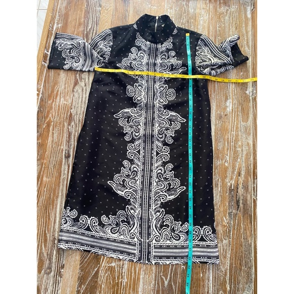 BOGO Rachel Roy Black & white Paisley dress XS EUC - Picture 3 of 11